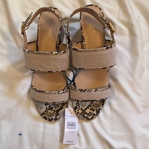 Ann Taylor Snake Printed Heels